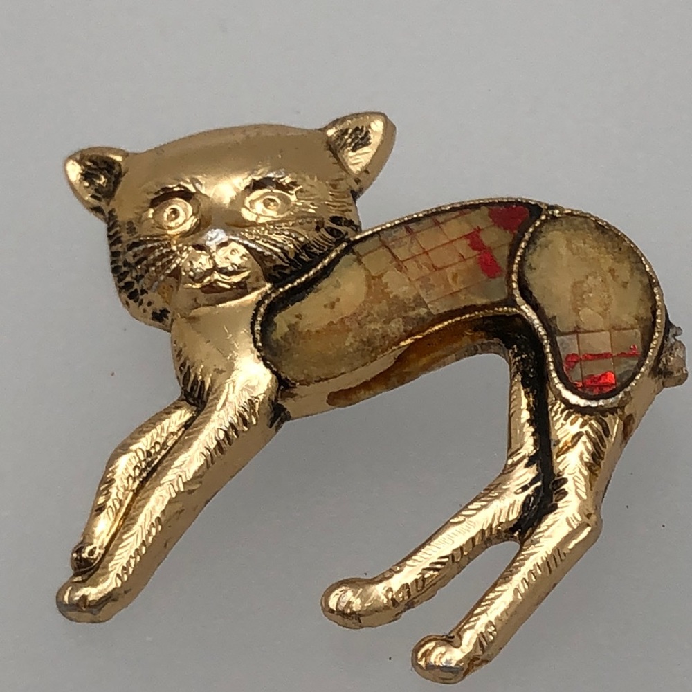 Cute Unique Cat Pin Marked Germany